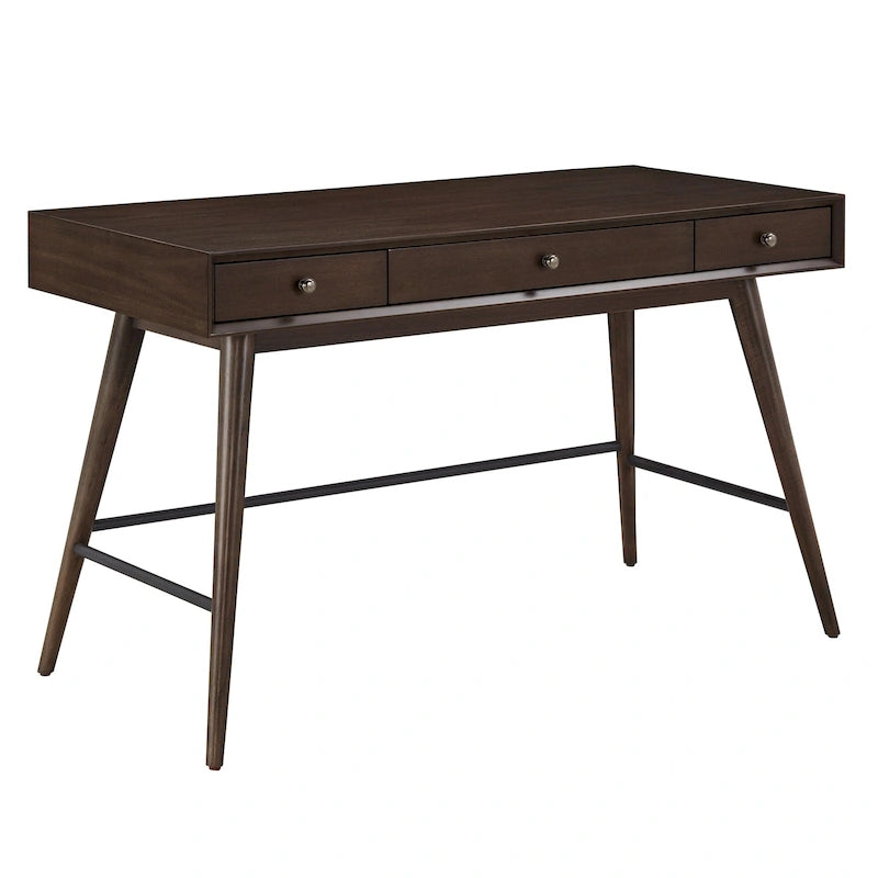 Mid-Century Modern Wood 3-Drawer Writing Desk