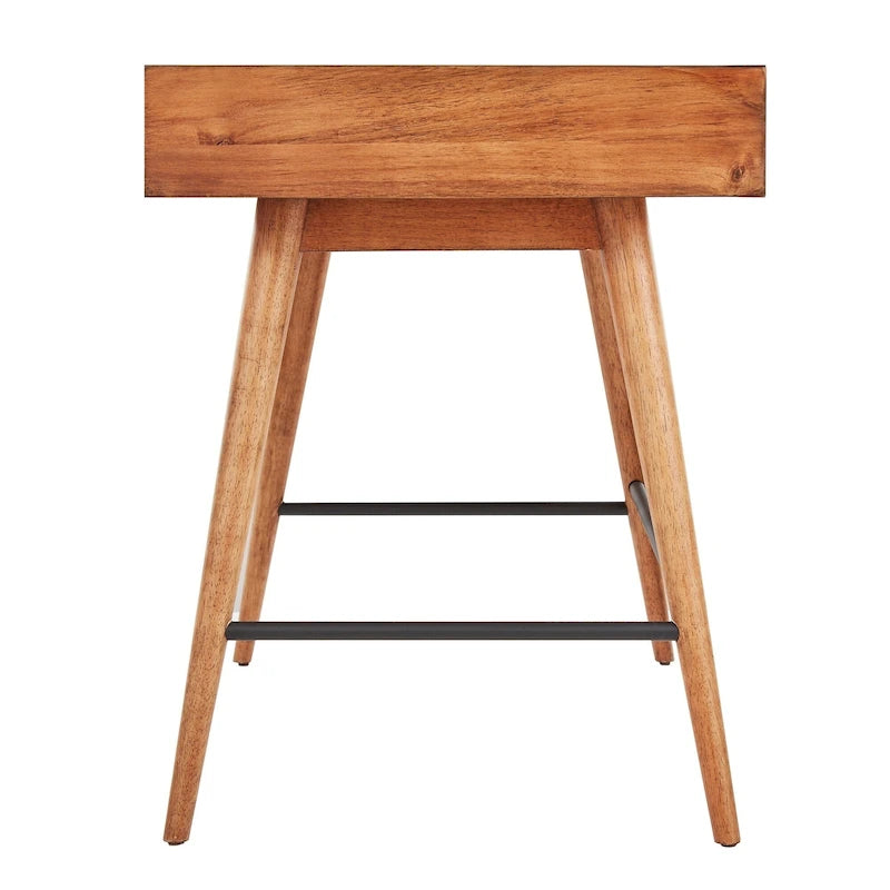 Schreibtisch aus Holz im Mid-Century-Modern-Stil mit 3 Schubladen