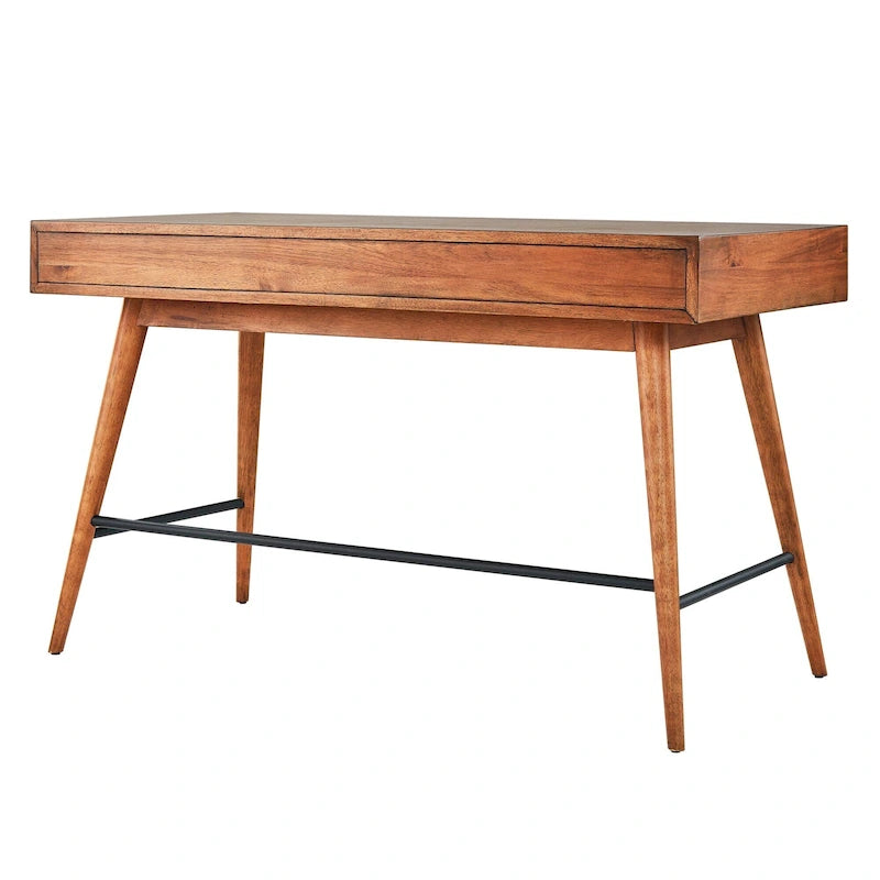 Schreibtisch aus Holz im Mid-Century-Modern-Stil mit 3 Schubladen