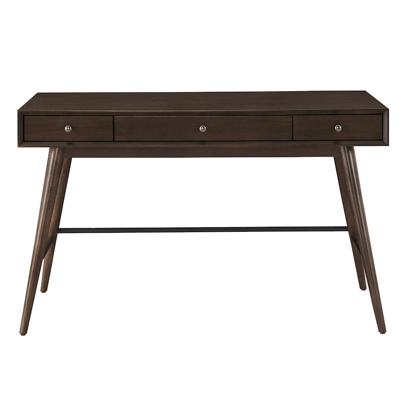 Schreibtisch aus Holz im Mid-Century-Modern-Stil mit 3 Schubladen