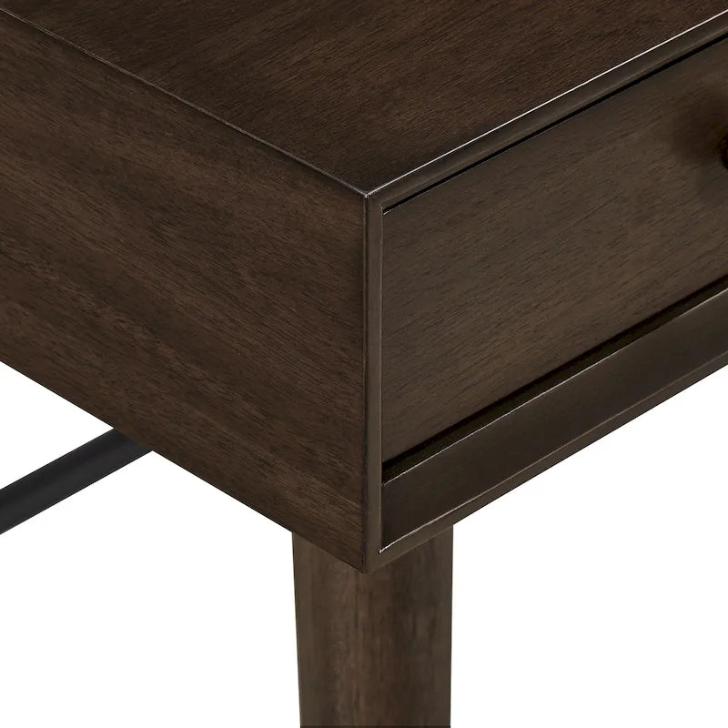 Schreibtisch aus Holz im Mid-Century-Modern-Stil mit 3 Schubladen
