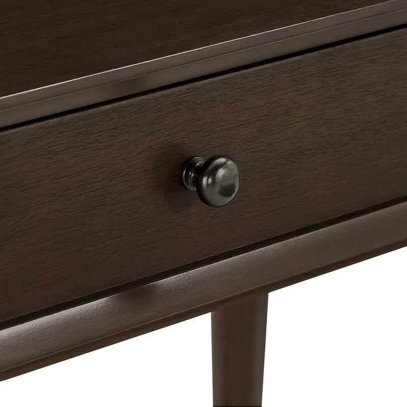 Schreibtisch aus Holz im Mid-Century-Modern-Stil mit 3 Schubladen
