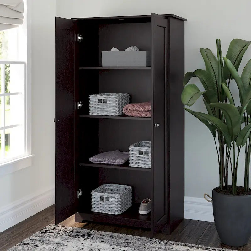 Tall Storage Cabinet with Doors - 31.38L x 16.30W x 61.14H