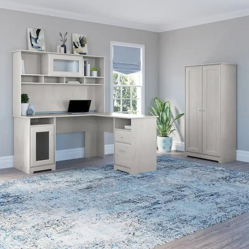 Tall Storage Cabinet with Doors - 31.38L x 16.30W x 61.14H