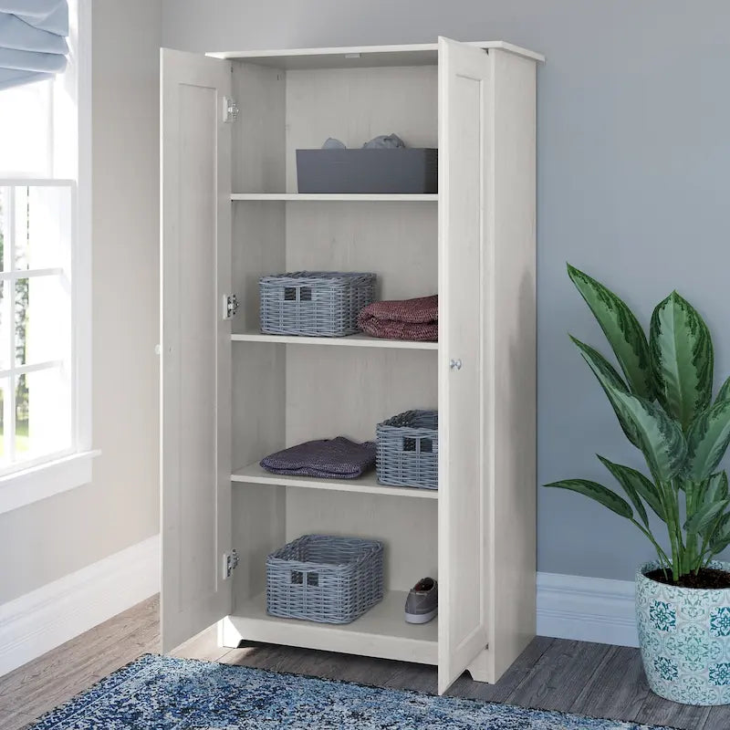 Tall Storage Cabinet with Doors - 31.38L x 16.30W x 61.14H
