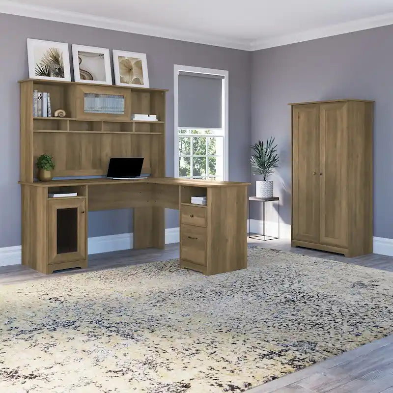 Tall Storage Cabinet with Doors - 31.38L x 16.30W x 61.14H