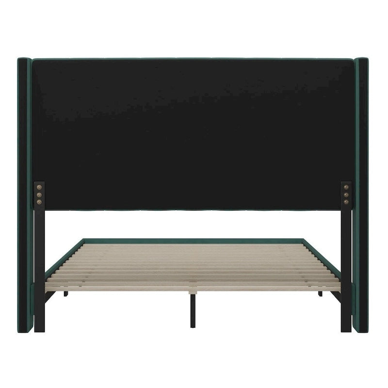 Gepolstertes Plattformbett mit Wingback-Kopfteil
