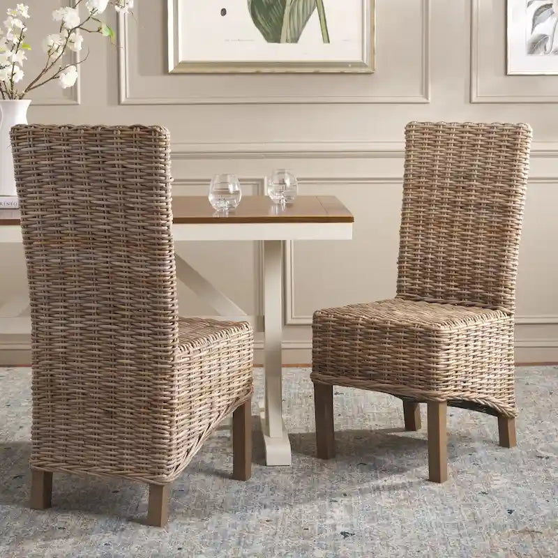 Natural Wicker Dining Chair (Set of 2) - 19 W x 22 D x 41 H