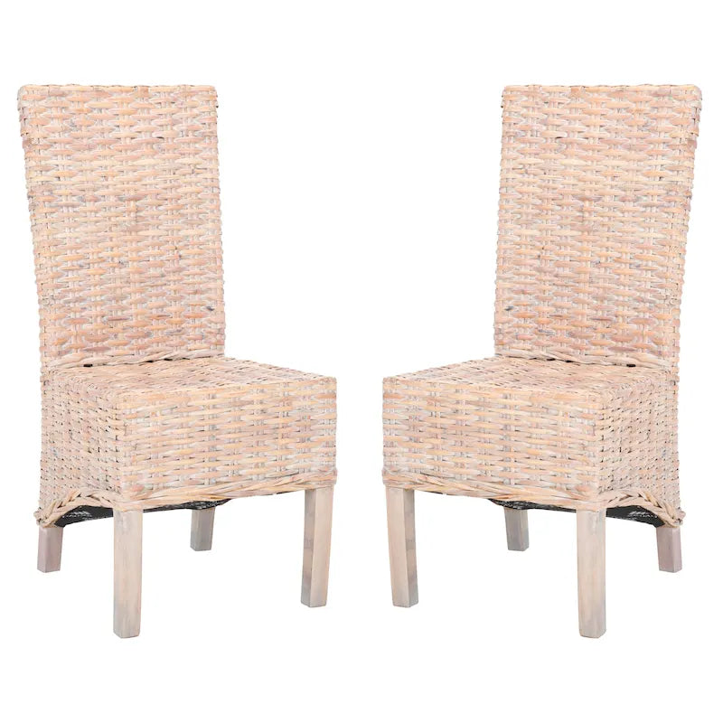 Natural Wicker Dining Chair (Set of 2) - 19 W x 22 D x 41 H