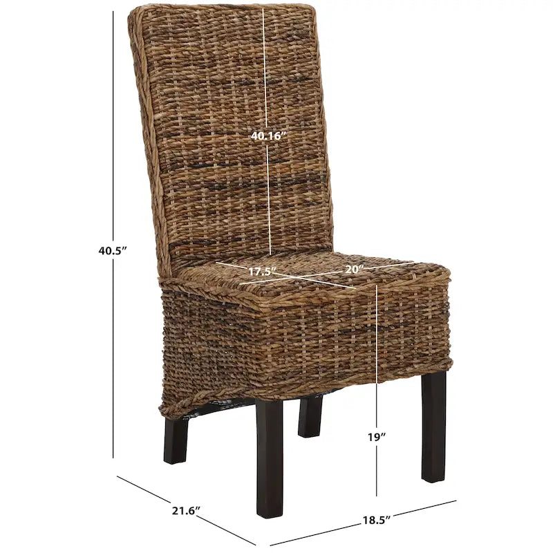 Natural Wicker Dining Chair (Set of 2) - 19 W x 22 D x 41 H