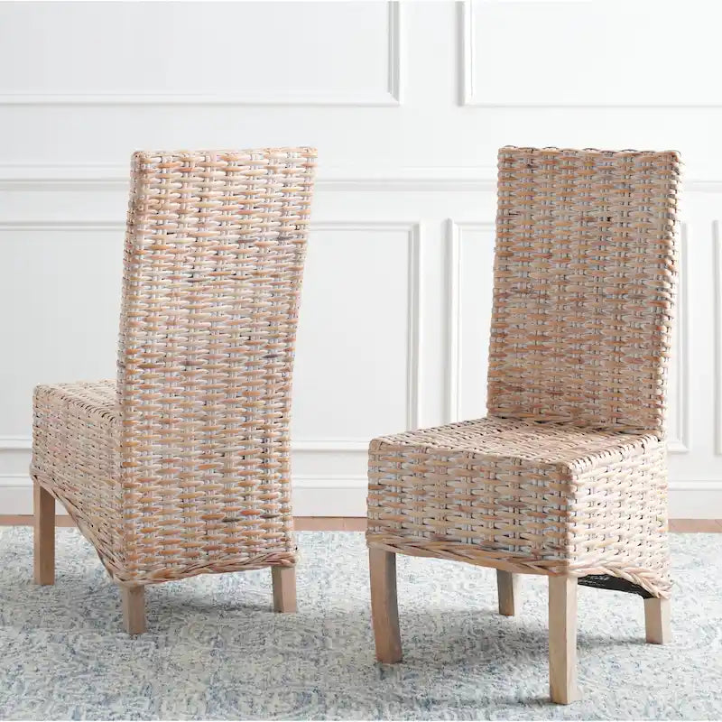 Natural Wicker Dining Chair (Set of 2) - 19 W x 22 D x 41 H