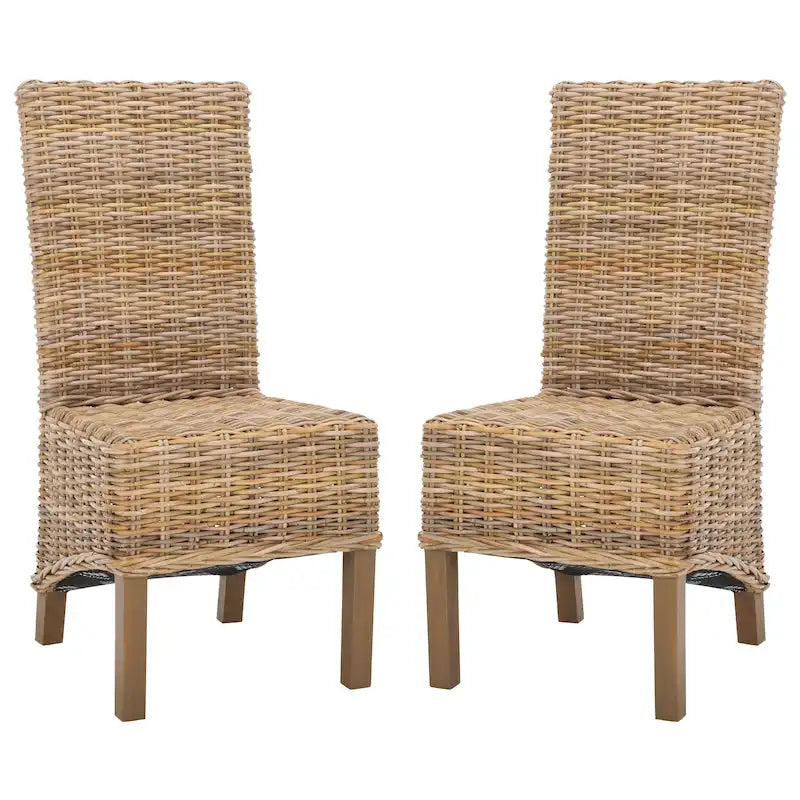 Natural Wicker Dining Chair (Set of 2) - 19 W x 22 D x 41 H