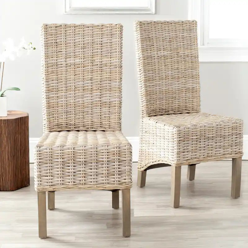 Natural Wicker Dining Chair (Set of 2) - 19 W x 22 D x 41 H