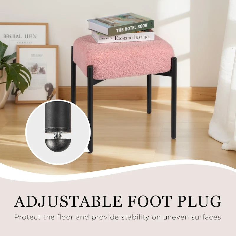 Round Vanity Stool Ottoman Foot Stool