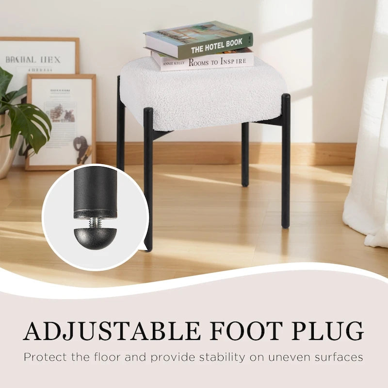 Round Vanity Stool Ottoman Foot Stool