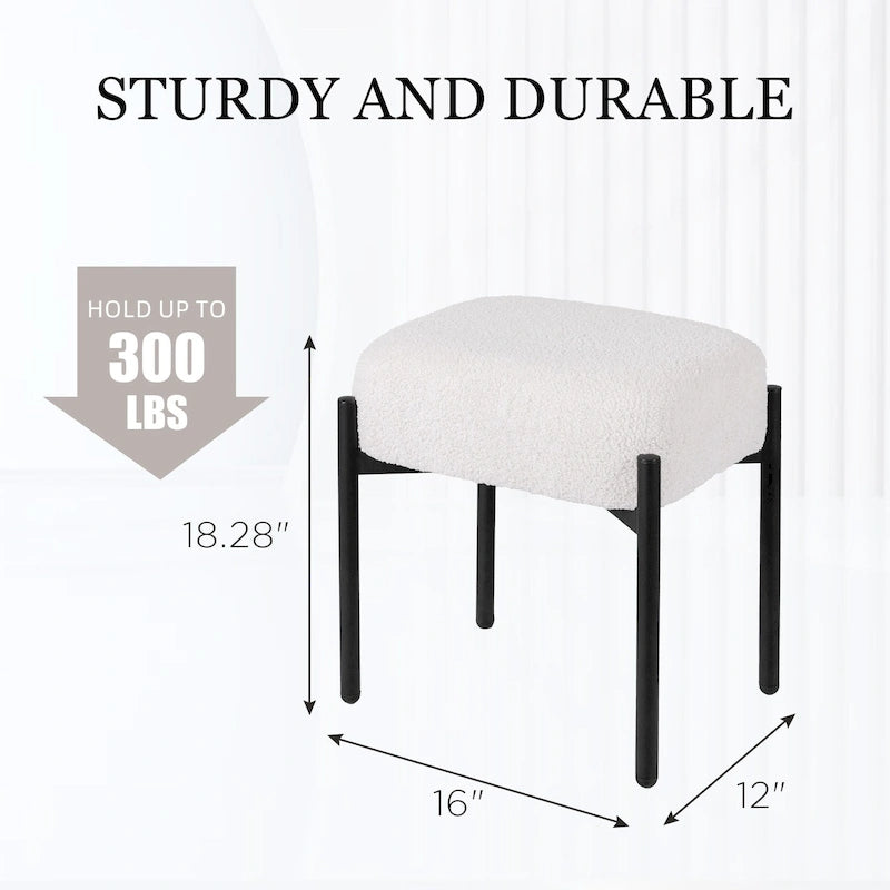 Round Vanity Stool Ottoman Foot Stool