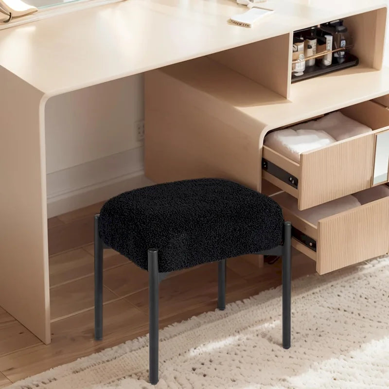 Round Vanity Stool Ottoman Foot Stool