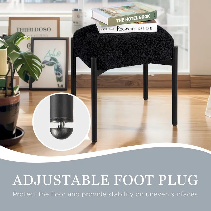 Round Vanity Stool Ottoman Foot Stool