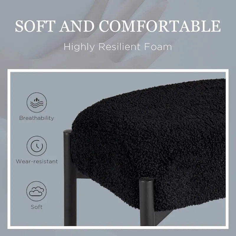 Round Vanity Stool Ottoman Foot Stool