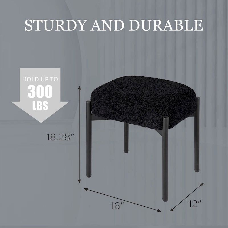 Round Vanity Stool Ottoman Foot Stool