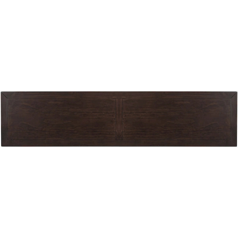 Tavolo consolle / tavolo da divano con cassetti contenitori e ripiano inferiore - 63L x 14W x 30H
