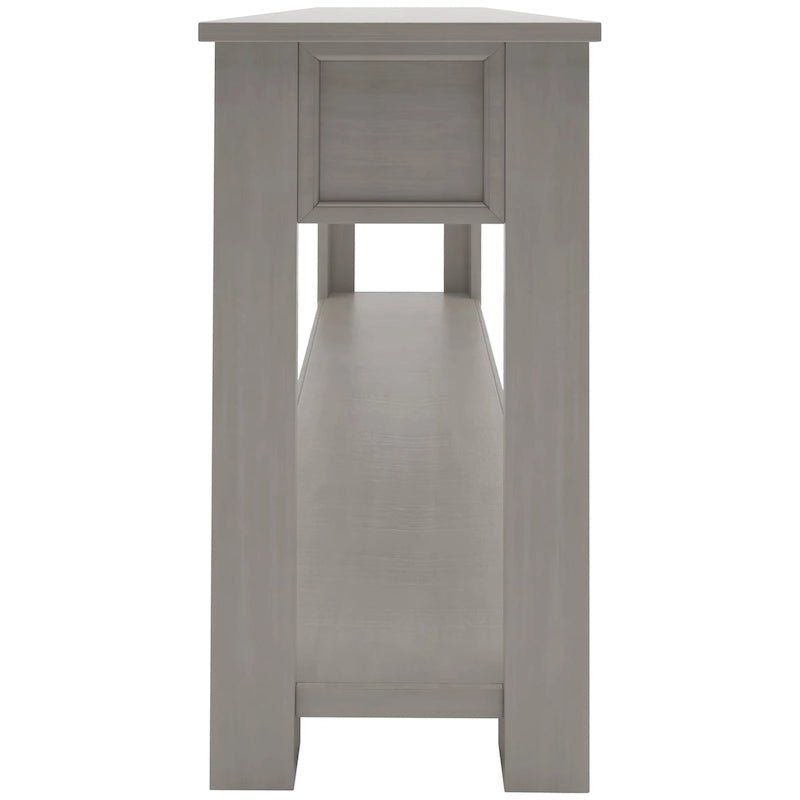 Console Table / Sofa Table with Storage Drawers and Bottom Shelf - 63L x 14W x 30H