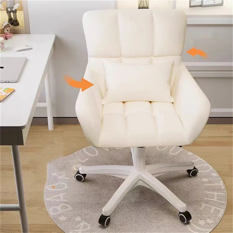 Gepolsterter Arbeitsstuhl mit Kissen und 360°-Drehfunktion
