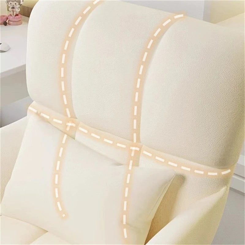 Upholstered Task Chair with Pillow & 360° Swivel