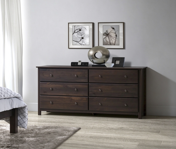 6-Drawer Solid Wood Dresser